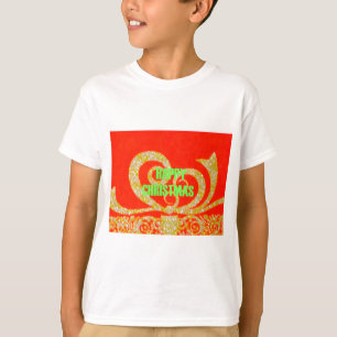 Vrolijk kerstfeest Golden Red Snowflex.jpg T-shirt