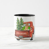 Vrolijk kerstfeest Golden Retriever Mok (Midden)