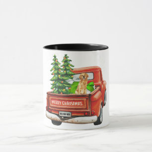 Vrolijk kerstfeest Golden Retriever Mok