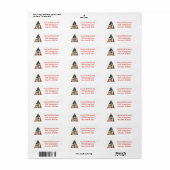 Vrolijk Kerstfeest Goldendoodle Honden Etiket (Full Sheet)