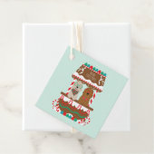 Vrolijk Kerstfeest Goldendoodles Vakantie Stand Ho Bedankjes Labels (In situ)