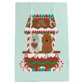 Vrolijk Kerstfeest Goldendoodles Vakantie Stand Ho Medium Cadeauzakje (Achterkant)