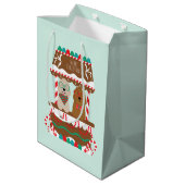 Vrolijk Kerstfeest Goldendoodles Vakantie Stand Ho Medium Cadeauzakje (Achterkant Gekanteld)