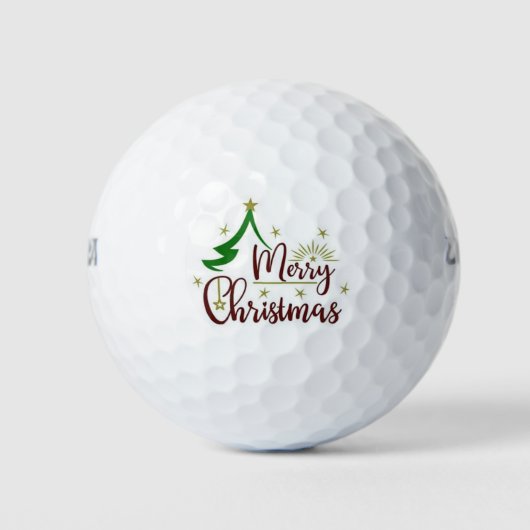 **VROLIJK KERSTFEEST** GOLFBAL GOLFBALLEN (Voorkant)