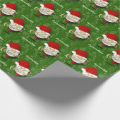 Vrolijk kerstfeest Golfbal - ZEER tekst Cadeaupapier (Hoek)