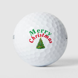 Vrolijk kerstfeest golfballen