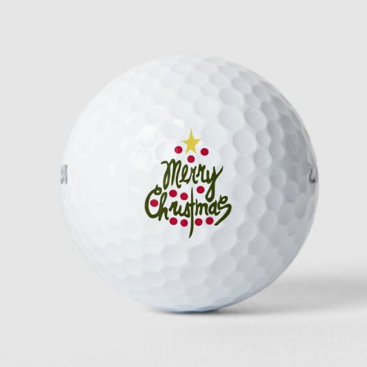 Vrolijk kerstfeest golfballen (Voorkant)
