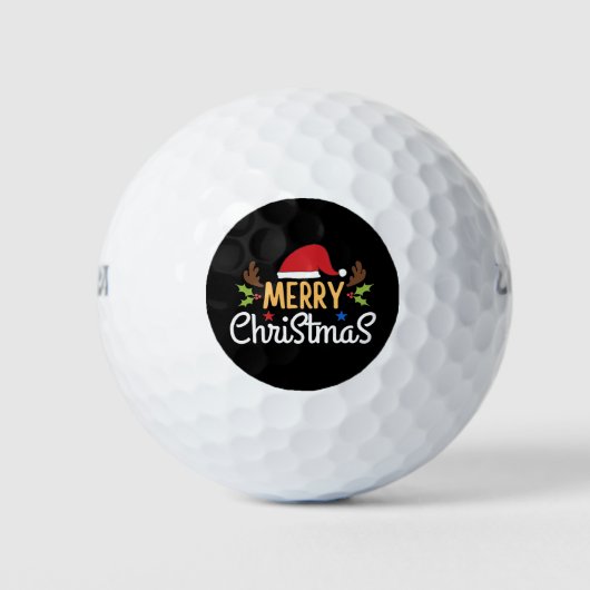 Vrolijk kerstfeest golfballen (Voorkant)
