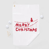 Vrolijk kerstfeest golfhanddoek (Insitu)