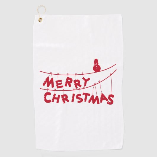 Vrolijk kerstfeest golfhanddoek (Voorkant)