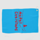 Vrolijk kerstfeest golfhanddoek (Horizontaal)