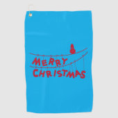 Vrolijk kerstfeest golfhanddoek (Voorkant)
