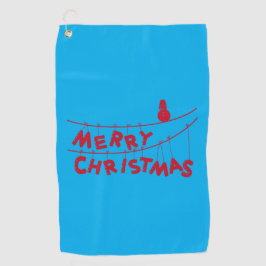 Vrolijk kerstfeest golfhanddoek