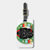 vrolijk kerstfeest gorilla bagagelabel (Voorkant verticaal)