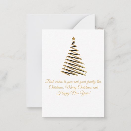 Vrolijk Kerstfeest Goud Rustieke Boerderij 5 Foto Notitiekaartje (Achterkant)