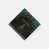 vrolijk kerstfeest | Goudboom & Pine Branches Servet (Hoek)