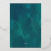 Vrolijk kerstfeest. Gouden abstracte groene olienb Folie Feestdagenkaart (Achterkant)