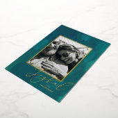 Vrolijk kerstfeest. Gouden abstracte groene olienb Folie Feestdagenkaart (Gedraaid)