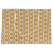 Vrolijk Kerstfeest Gouden Boog  Inkt Tekening Groot Cadeauzakje (Voorkant)