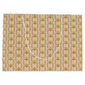 Vrolijk Kerstfeest Gouden Boog  Inkt Tekening Groot Cadeauzakje (Achterkant)