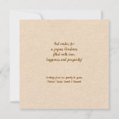 Vrolijk Kerstfeest Gouden Boog  Kaart (Achterkant)