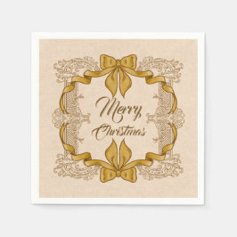 Vrolijk Kerstfeest Gouden Boog  Servet