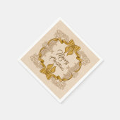 Vrolijk Kerstfeest Gouden Boog Servet (Hoek)