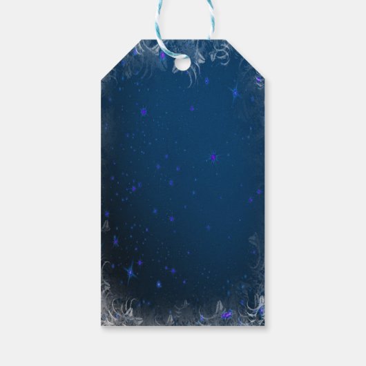 Vrolijk kerstfeest, gouden Confetti, Bow Cadeaulabel (Achterkant)