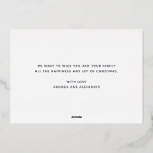 vrolijk kerstfeest. Gouden eenvoudige minimalistis Folie Feestdagenkaart (Achterkant)