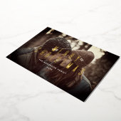 vrolijk kerstfeest. Gouden eenvoudige minimalistis Folie Feestdagenkaart (Gedraaid)