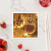 Vrolijk Kerstfeest Gouden Ornamenten Servetten (Insitu)