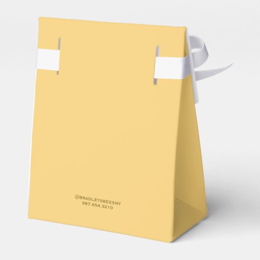 Vrolijk Kerstfeest Gouden Sneeuwvlok op Gele Appia Bedankdoosjes (Achterkant)