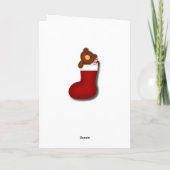 Vrolijk kerstfeest  gouden zakhorloge Kaart (Achterkant)