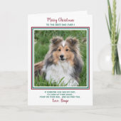 Vrolijk Kerstfeest Grappig Beste Hond Papa Ooit Ho Feestdagen Kaart (Voorkant)