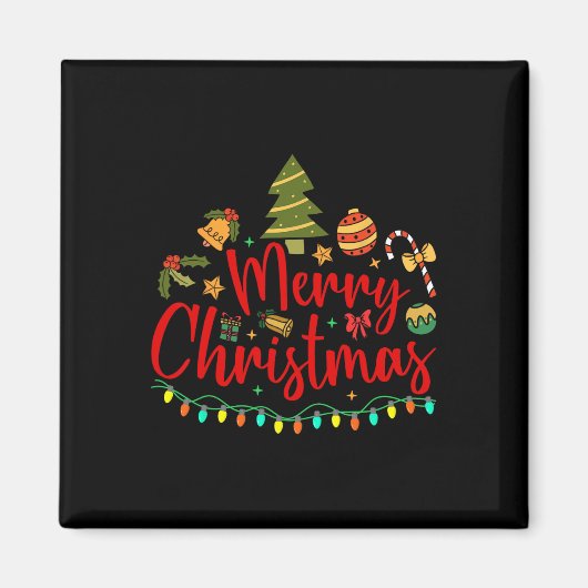 Vrolijk Kerstfeest Grappig Ontwerp Voor Mannen En  Magneet (Voorkant)