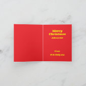 Vrolijk Kerstfeest Grappig Pizza Slice Kerstboom Feestdagen Kaart (Binnen)