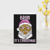 Vrolijk Kerstfeest Grappig Santa Meme Voor Broers Kaart (Gele Bloem)