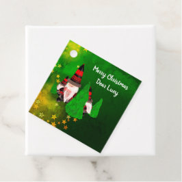 Vrolijk kerstfeest, grappige dwergen personalisere bedankjes labels