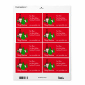 Vrolijk kerstfeest, grappige dwergen personalisere etiket (Full Sheet)