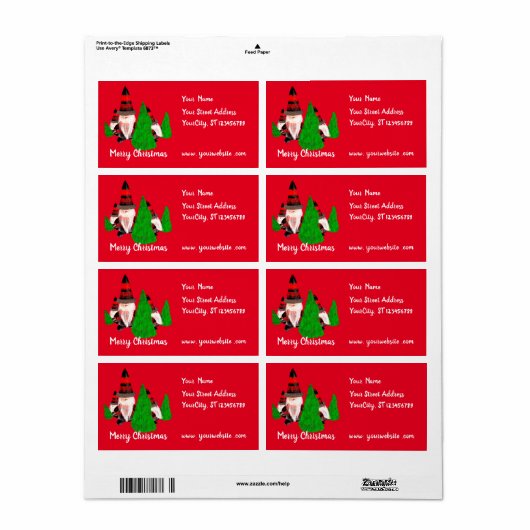 Vrolijk kerstfeest, grappige dwergen personalisere etiket (Full Sheet)