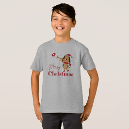 Vrolijk kerstfeest grappige hond t-shirt