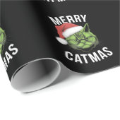Vrolijk Kerstfeest Grappige Kattenliefhebbers Kers Cadeaupapier (Rol Hoek)