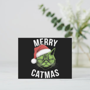 Vrolijk Kerstfeest Grappige Kattenliefhebbers Kers Feestdagenkaart