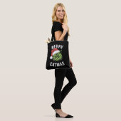 Vrolijk Kerstfeest Grappige Kattenliefhebbers Kers Tote Bag (Op model)