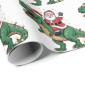 Vrolijk Kerstfeest Grappige Kerstman die op een di Cadeaupapier (Rol Hoek)