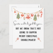 Vrolijk Kerstfeest Grappige quotes voor vrienden Feestdagenkaart (Voorkant / Achterkant)