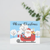 Vrolijk kerstfeest ,grappige schattige kerstvakant briefkaart (Staand voorkant)