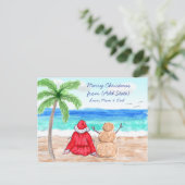 Vrolijk Kerstfeest Grappige Sneeuwvogels en Kerstm Briefkaart (Staand voorkant)