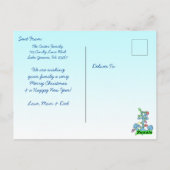 Vrolijk Kerstfeest Grappige Sneeuwvogels en Kerstm Briefkaart (Achterkant)