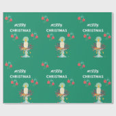 Vrolijk kerstfeest - Green Paper Bags Cadeaupapier (Vlak)